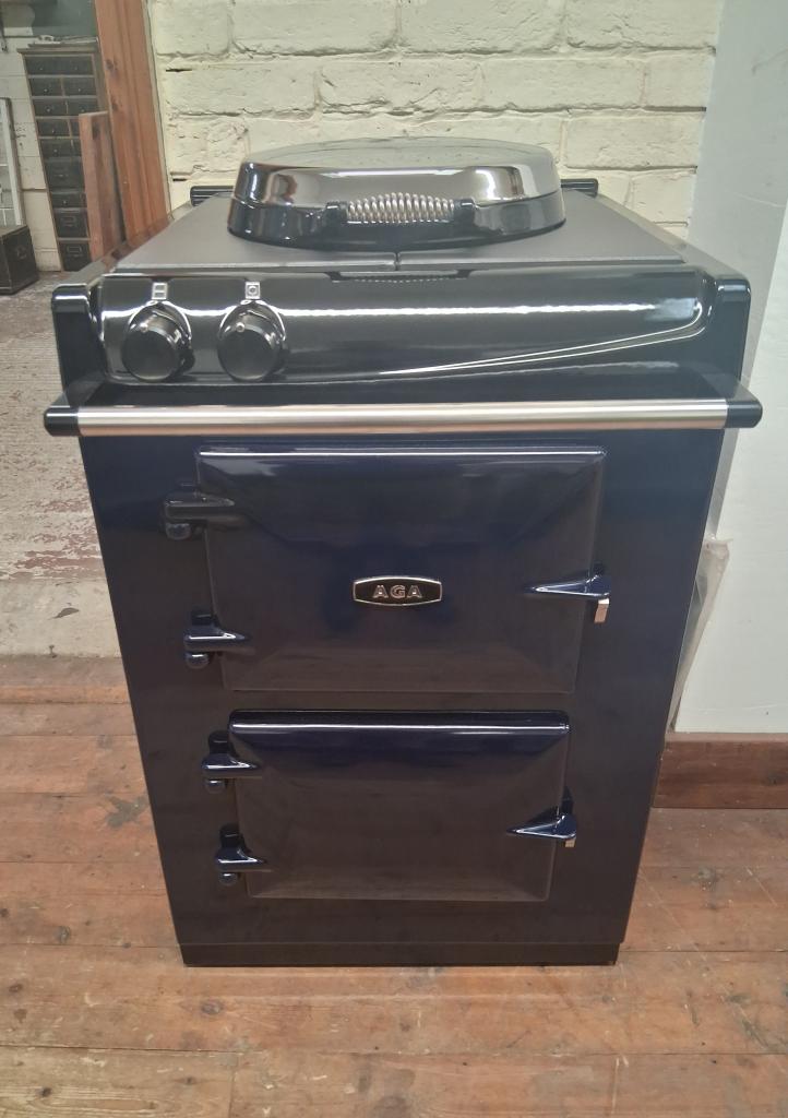<p>Aga City 60 all Electric in Oxford Blue</p><p>Enamell in Excellet condition, new chrome lid, new lid underside and seal, and new door backs</p>